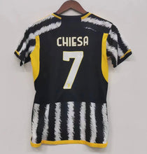 Federico Chiesa Juventus adidas 2023/24 Home Jersey - Black Soccer Futbol Jersey YOUTH sizes