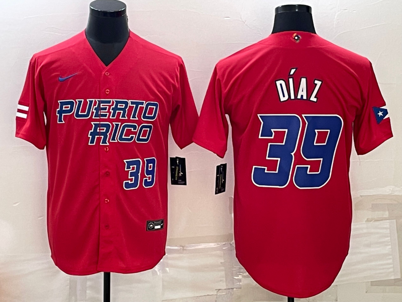 Edwin Diaz Puerto Rico jersey Nike red