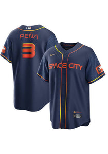 Jeremy Pena Houston Astros  Official MLB NIKE Space City Jersey