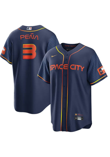 Jeremy Pena Houston Astros  Official MLB NIKE Space City Jersey