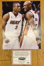 Lamar Odom Miami Heat  Autographed 11X14 photo with COA with Dwyane Wade