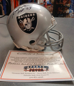 Marcus Allen Autographed Las Vegas Oakland Raiders Mini Helmet with COA