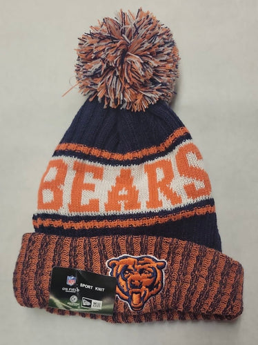 Chicago Bears NFL New Era winter Hat with Pom Pom