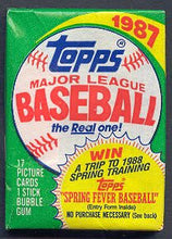 1987 Topps baseball wax box 36 packs