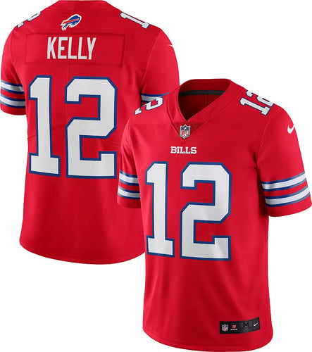 Jim Kelly Youth Kids Buffalo Bills Official NFL Nike red alternate Jersey