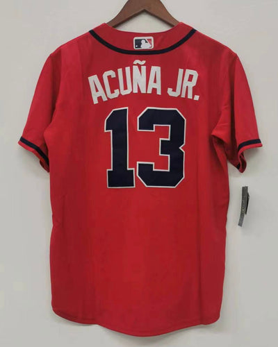 Ronald Acuña Jr. YOUTH Atlanta Braves jersey red