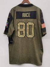 Jerry Rice San Francisco 49ers military salute to service Jersey