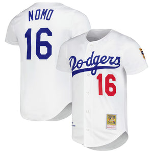 Hideo Nomo #16 Los Angeles Dodgers Official MLB Mitchell & Ness