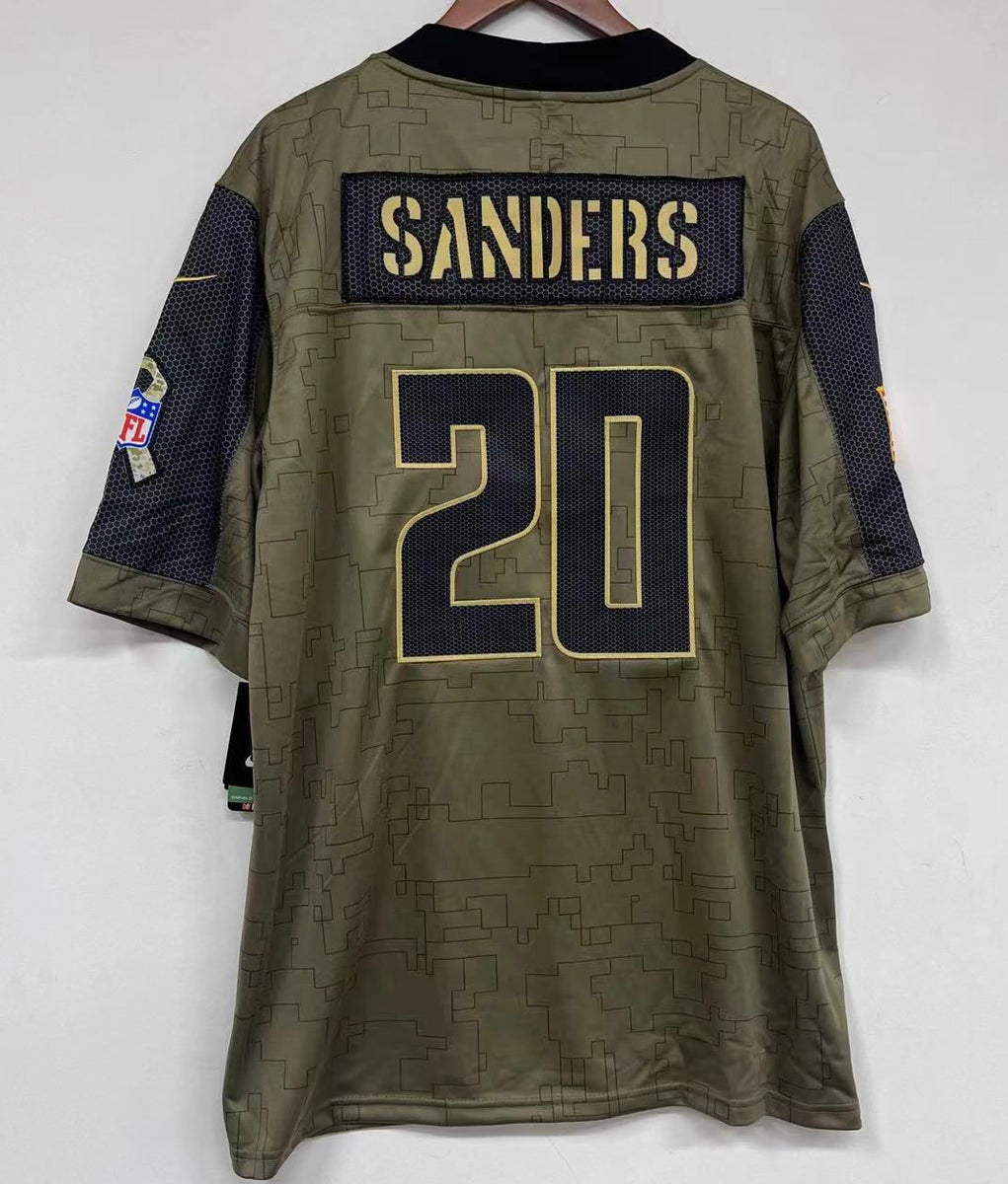 Nike Detroit Lions No20 Barry Sanders Camo Men's Stitched NFL Limited 2018 Salute To Service Jersey