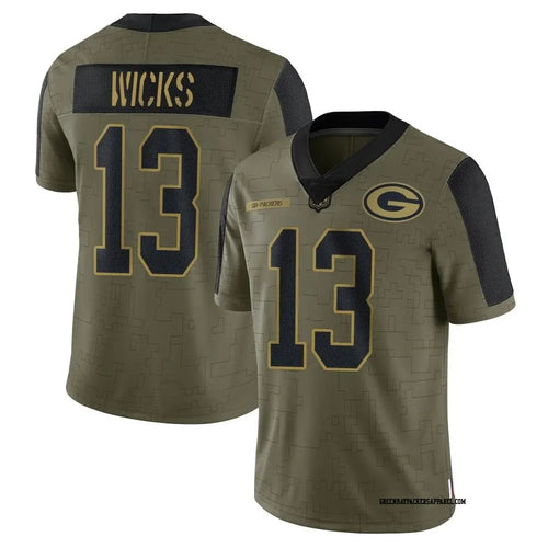 Dontayvion Wicks Green Bay Packers NFL Salute to service  Nike Jersey