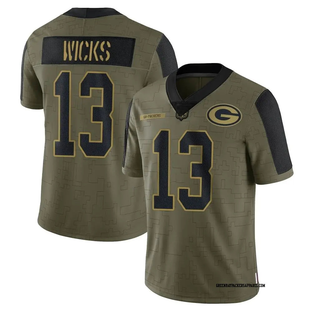 Dontayvion Wicks Green Bay Packers NFL Salute to service  Nike Jersey