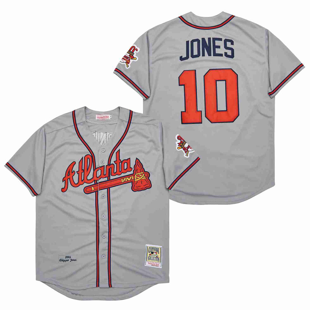 Chipper Jones Atlanta Braves Jersey Mitchell & Ness gray 1995