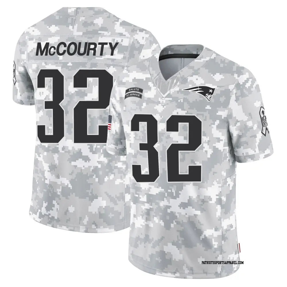 Devin McCourty New England Patriots Official NFL NIKE Salute to Service Jersey gray camouflage