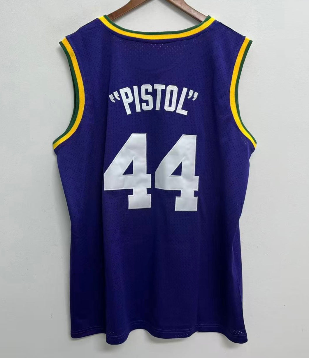 Pistol Pete Maravich Utah Jazz Official NBA Jersey Mitchell & Ness