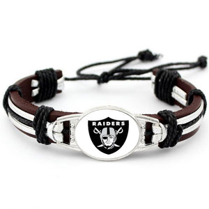 Las Vegas Raiders NFL leather bracelet
