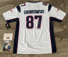 Rob Gronkowski autographed New England Patriots jersey COA & Photo signing