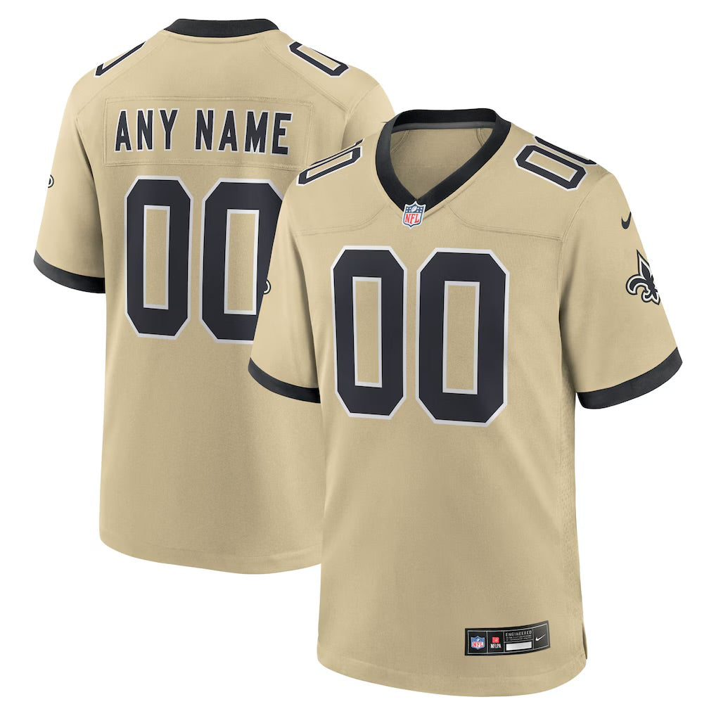 New Orleans Saints Any Name Number customized YOUTH KIDS Official NFL  Jersey Gold