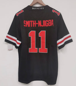 Jaxon Smith-Njigba Ohio State Buckeyes jersey Nike Black with red numbers