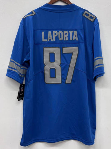 Sam LaPorta Detroit Lions Jersey blue NIKE