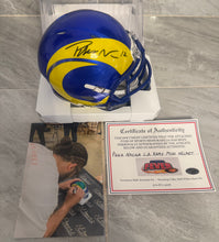 Puka Nacua Autographed Los Angeles Rams Mini Helmet with COA