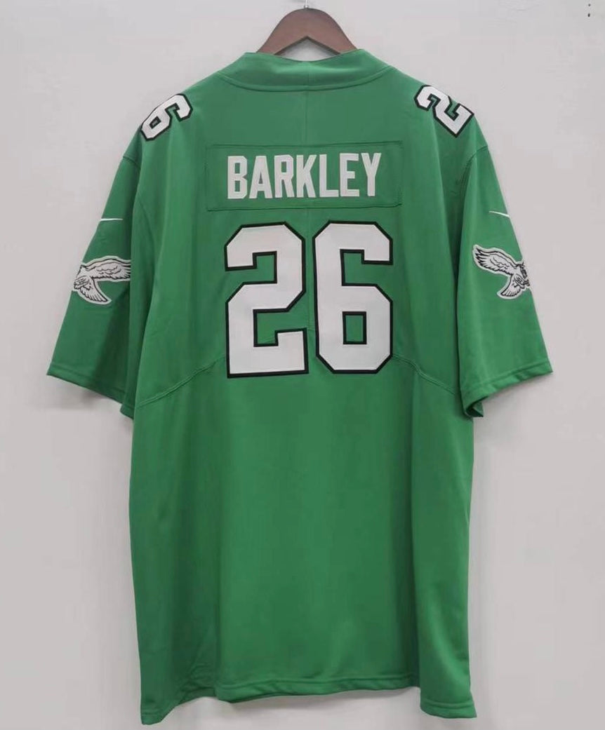 Saquon Barkley Philadelphia Eagles Official NFL Nike Jersey Kelly Green