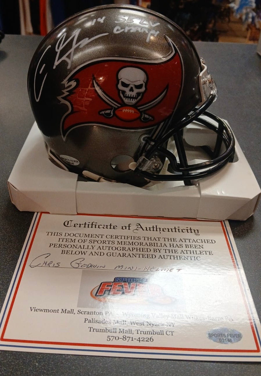 Chris Godwin Autographed Tampa Bay Buccaneers Mini Helmet with COA