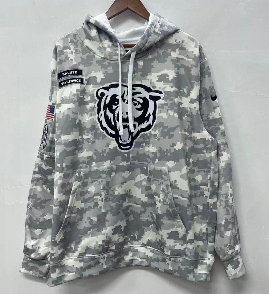 Chicago Bears 2024 Official Nike Salute to Service hoodie