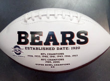 Chicago Bears Full Size logo Autograph Signature Football