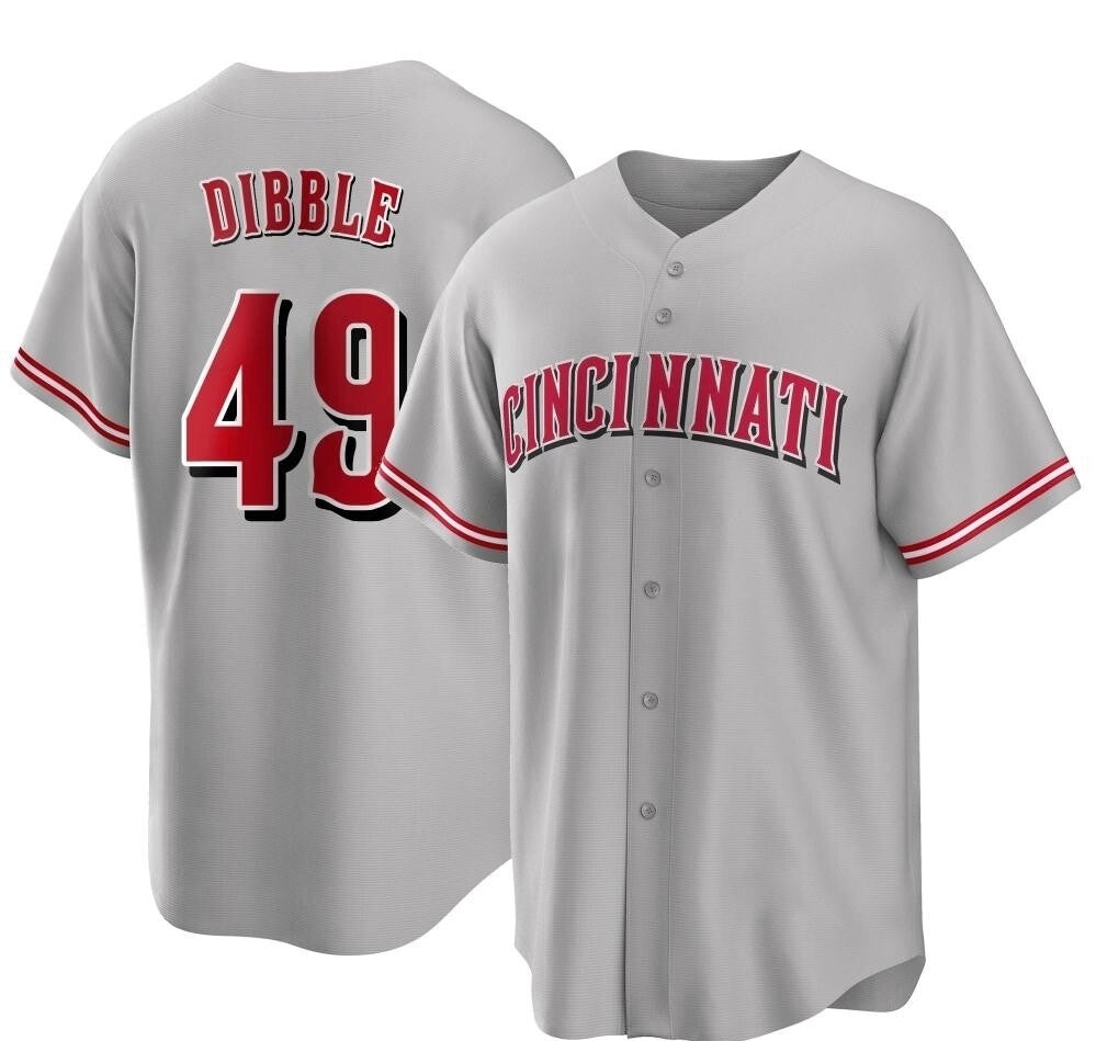 Rob Dibble Cincinnati Reds Official MLB Mitchell & Ness Jersey Gray