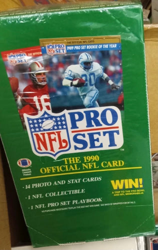 1990 Pro Set Football wax box 36 packs