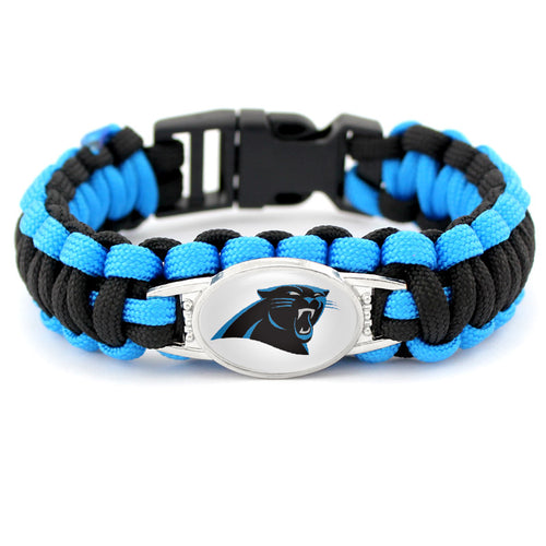 Carolina Panthers snap clasp bracelet