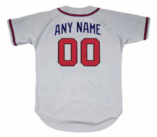 Any name & Number Custom 1990’s Atlanta Braves Official MLB Majestic Jersey Gray