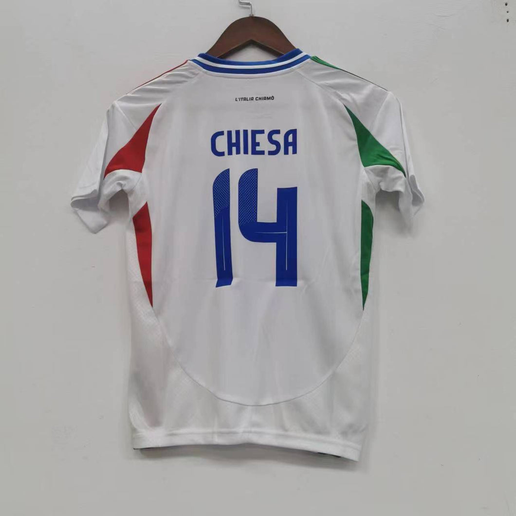 FEDERICO CHIESA ITALY 24/25 AUTHENTIC AWAY JERSEY BY ADIDAS Soccer Futbol Jersey YOUTH sizes