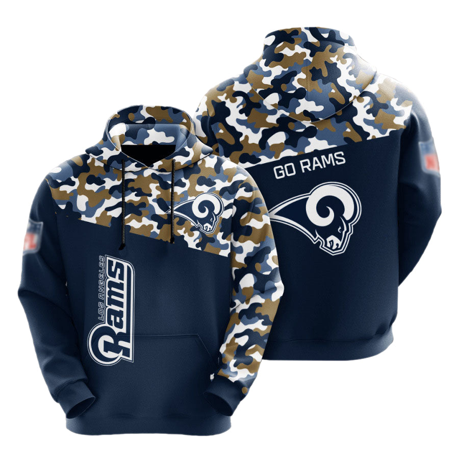 Los Angeles Rams color camouflage light weight hoodie