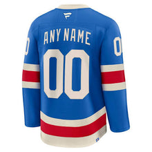 New York Rangers Any Name and Number Official NHL customized jersey Centennial Blue