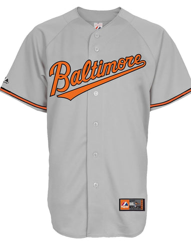 Brian Roberts Baltimore Orioles Official MLB Majestic Jersey gray