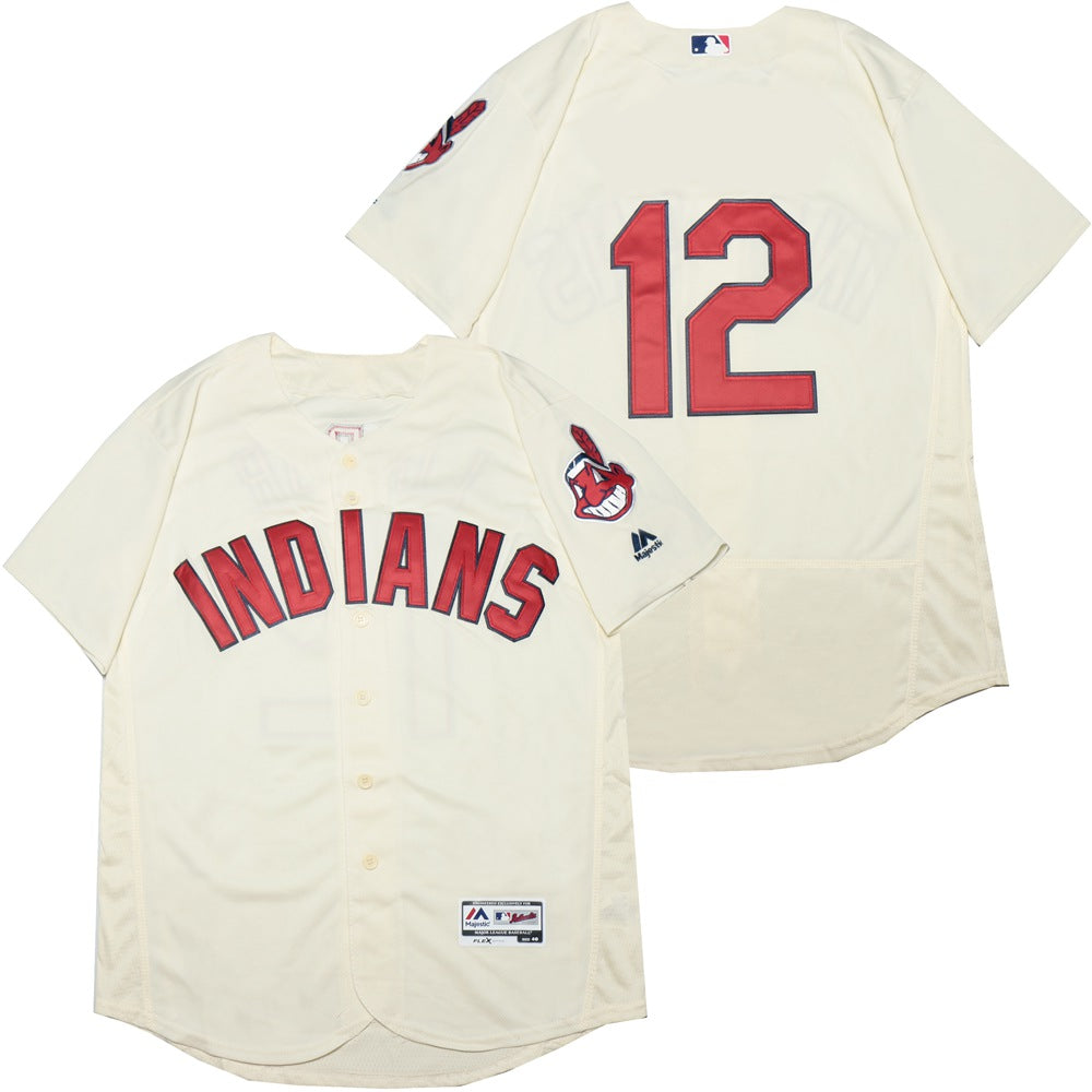 Francisco Lindor 12 Cleveland Indians Jersey Majestic Classic Authentics