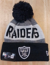 Las Vegas Raiders NFL New Era winter Hat with Pom Pom