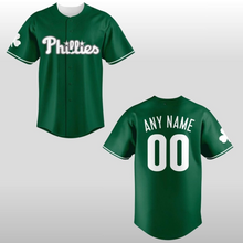 Any Name and Number customized YOUTH KIDS Philadelphia Phillies Green St. Patrick’s Day Official MLB Nike jersey