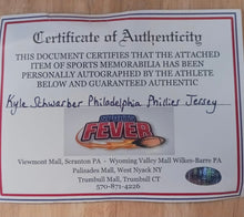 Kyle Schwarber Philadelphia Phillies autographed jersey COA photo signing