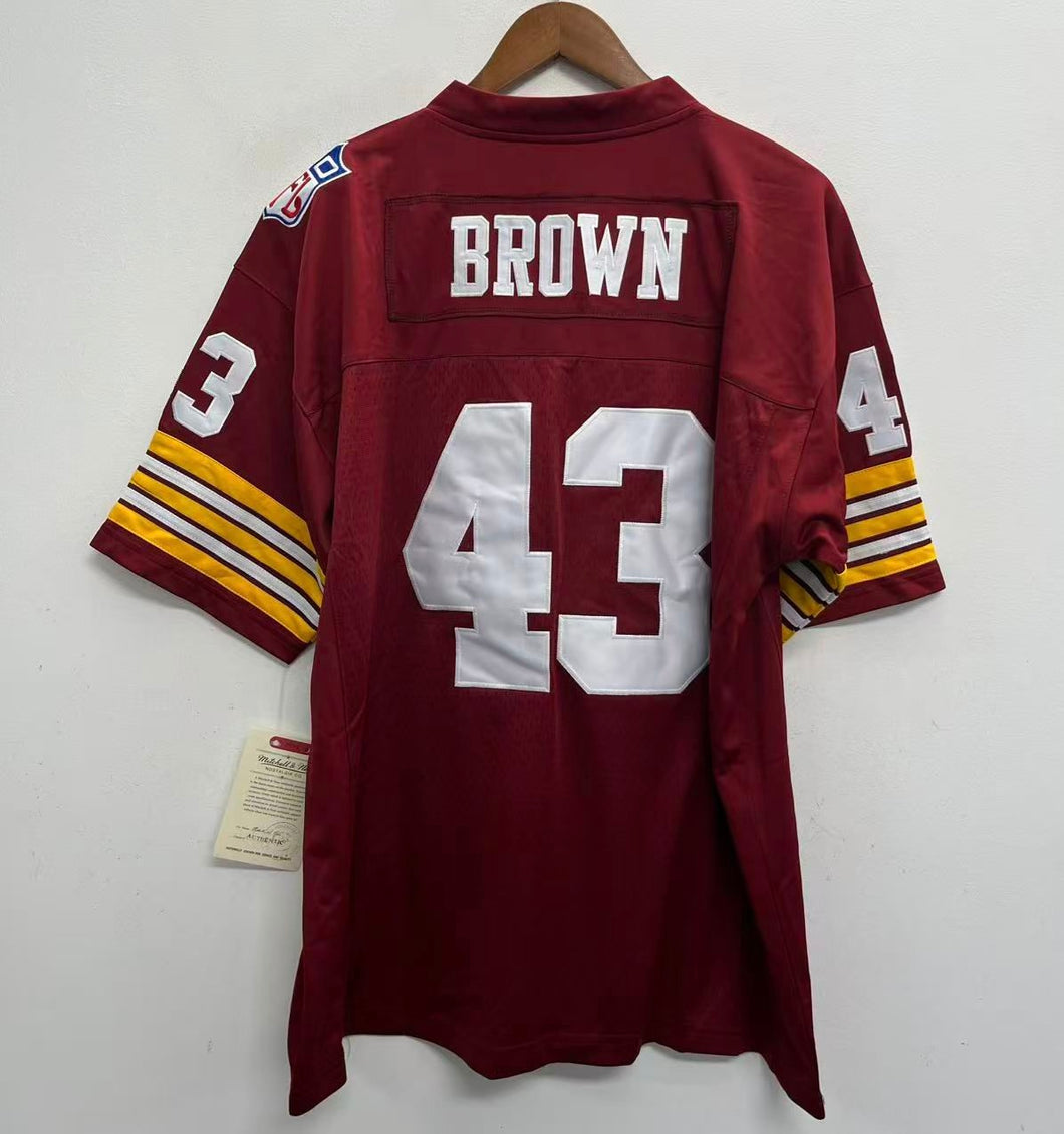 Larry Brown 1969 Washington Redskins Commanders Official NFL Mitchell & Ness Jersey