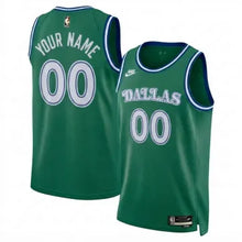 Choose Any NAME and NUMBER customized Dallas Mavericks Official NBA Nike Jersey Green