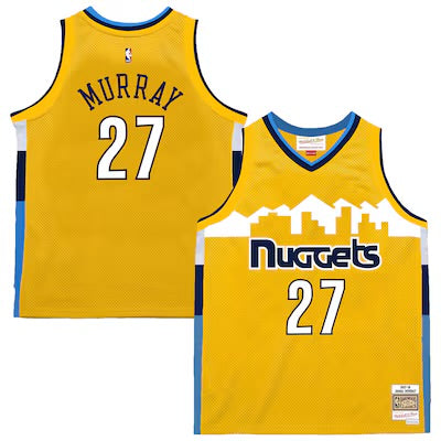 Jamal Murray Denver Nuggets Official NBA Mitchell & Ness Jersey yellow