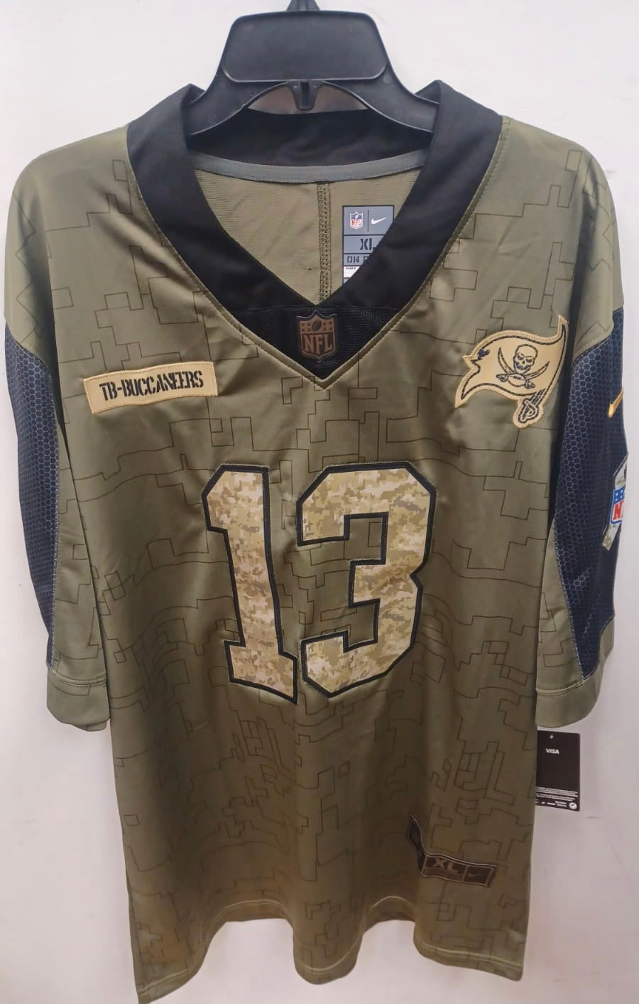 Nike Tampa Bay Buccaneers No13 Mike Evans Camo Women's Stitched NFL Limited 2018 Salute to Service Jersey