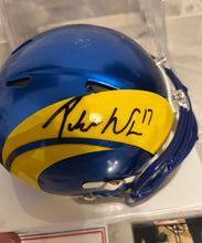 Puka Nacua Autographed Los Angeles Rams Mini Helmet with COA