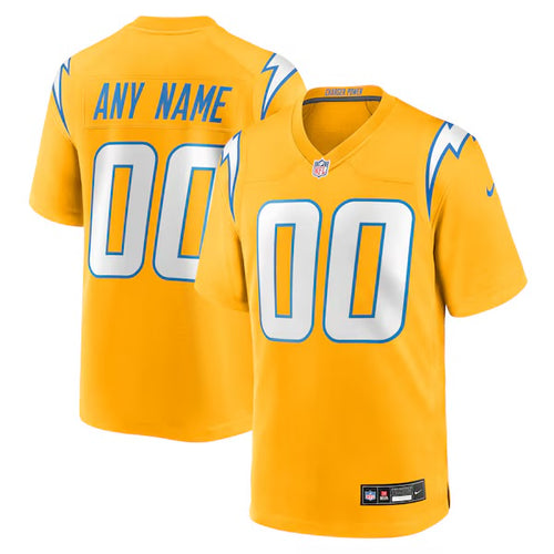 Los Angeles Chargers Any Name & Number customized YOUTH KIDS Official NFL Jersey yellow