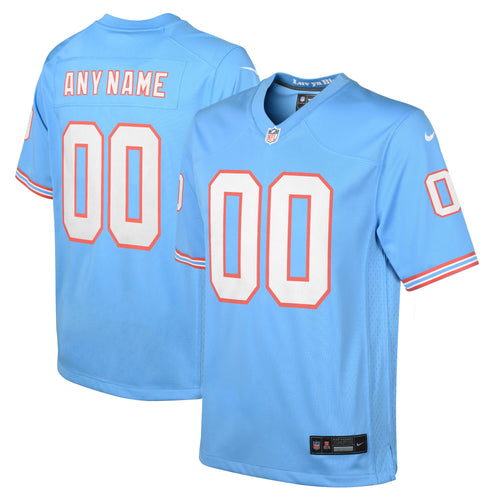 Tennessee Titans Oilers Any Name & Number customized YOUTH KIDS Official NFL retro Jersey