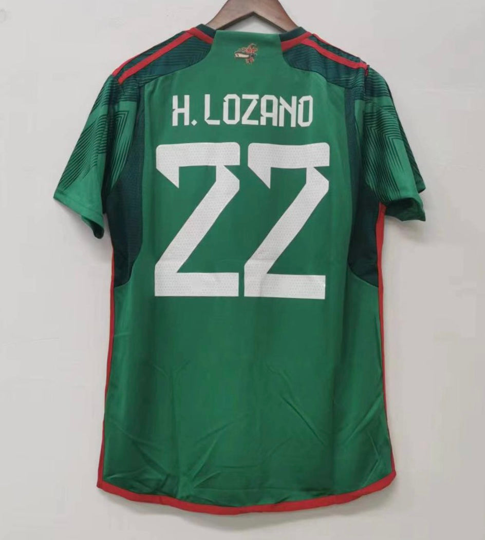 Hirving Lozano Mexico National Team adidas 2022/23 Home Replica Jersey - Green Soccer Futbol