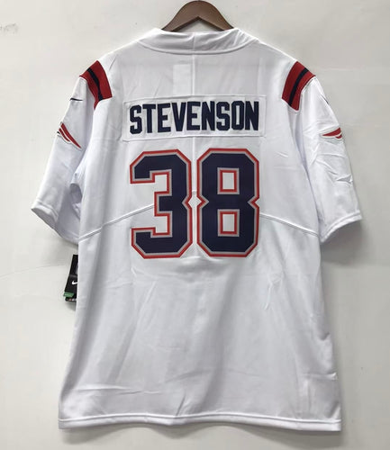 Rhamondre Stevenson New England Patriots NFL Official NIKE Jersey white