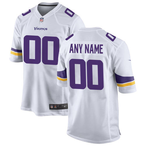 Minnesota Vikings Any Name & Number customized YOUTH KIDS Official NFL Jersey White